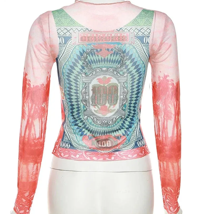 Mesh Dollar Aesthetic Top