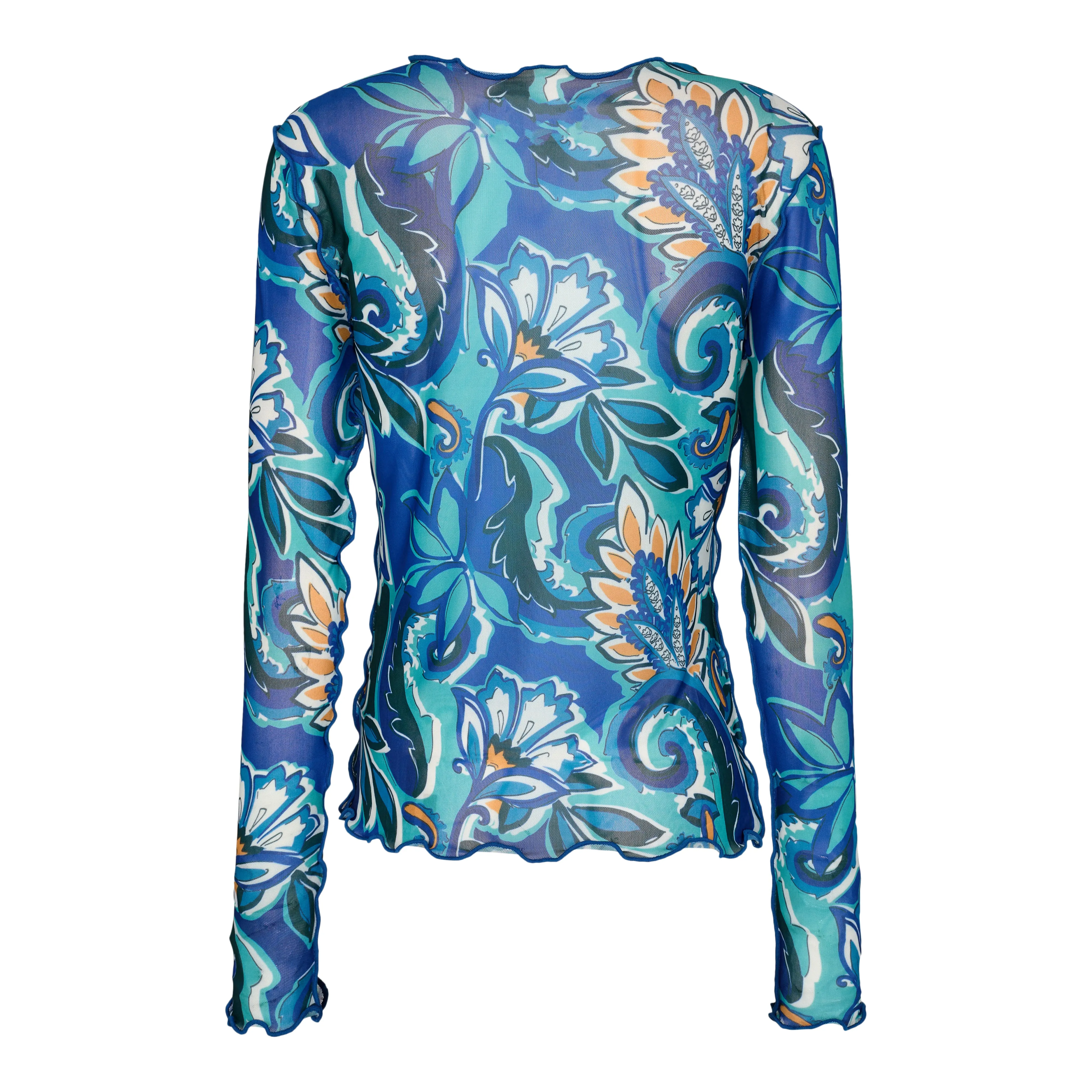 MESH-TOP-2 - NAVY BLUE PAISLEY