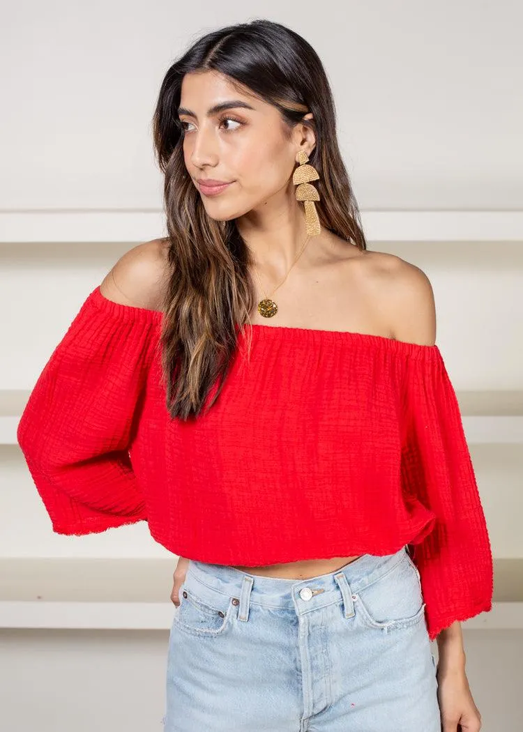 Michael Stars Isabel Gauze Convertible Top