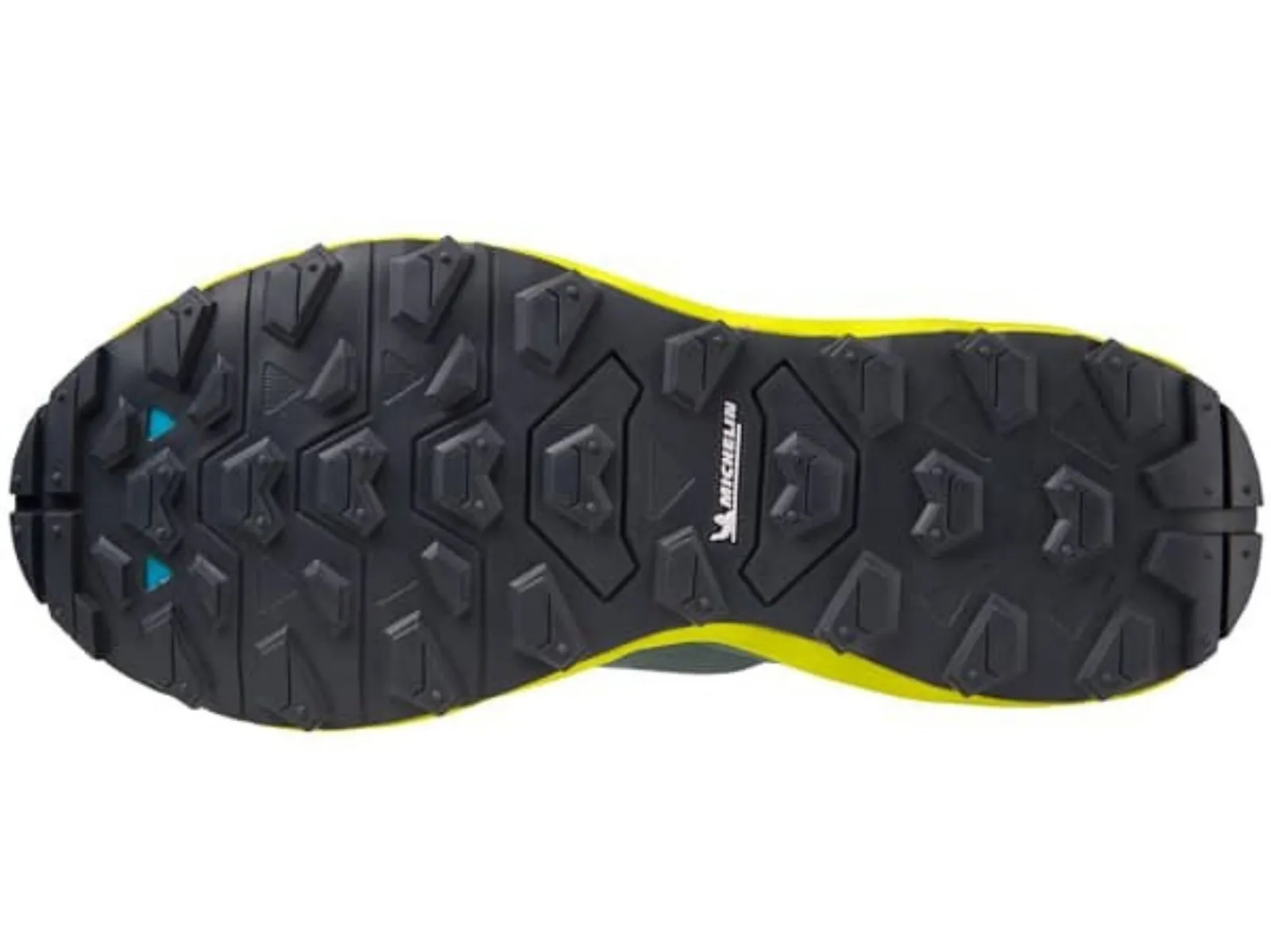 Mizuno Wave Daichi 7 Mens Trail Shoes Gray/Blue/Bolt Size 10.5