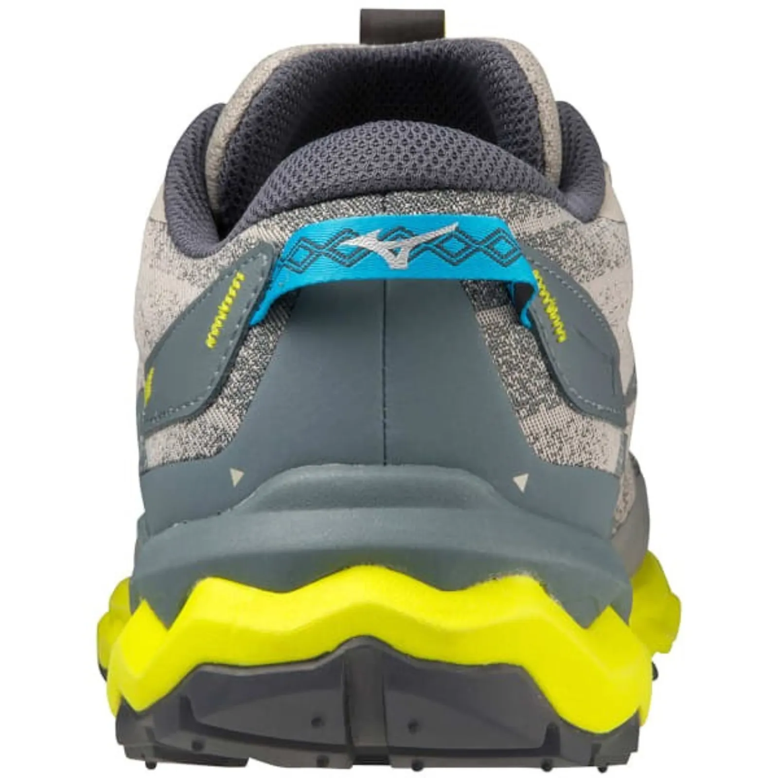 Mizuno Wave Daichi 7 Mens Trail Shoes Gray/Blue/Bolt Size 10.5