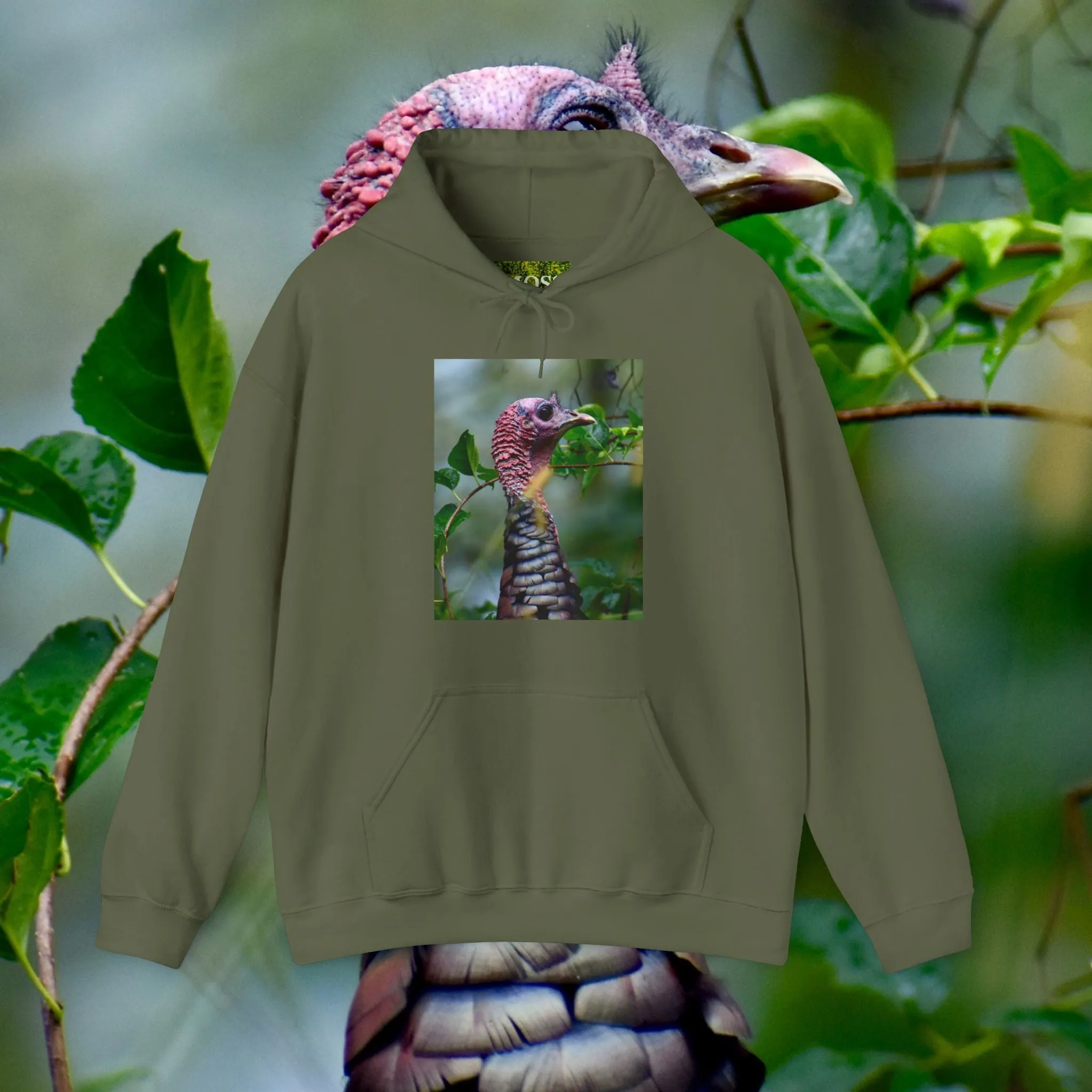 MOSS, Turkey in the Bushes: Unisex Heavy Blend™ Hooded Sweatshirt
