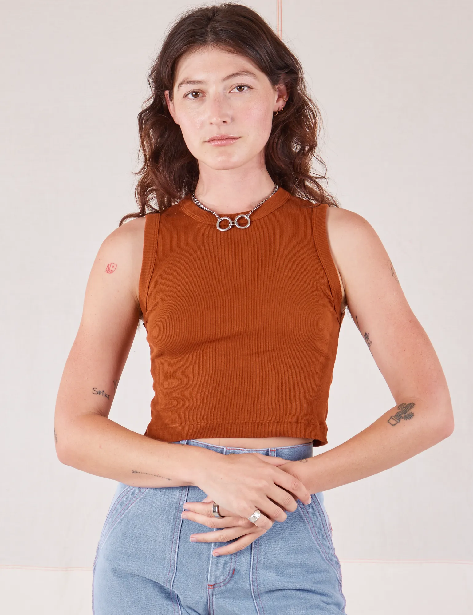 Muscle Tee - Burnt Terracotta