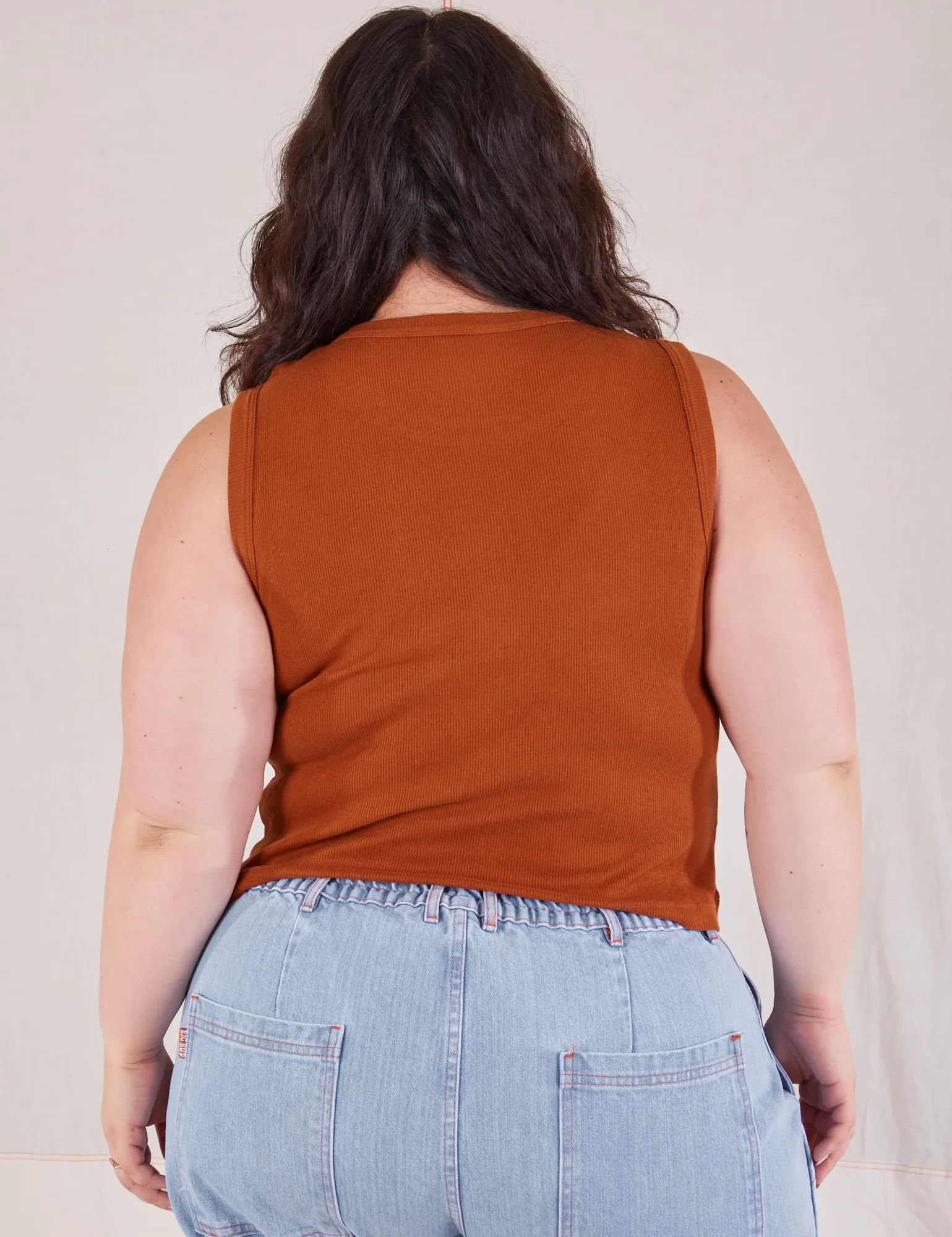Muscle Tee - Burnt Terracotta
