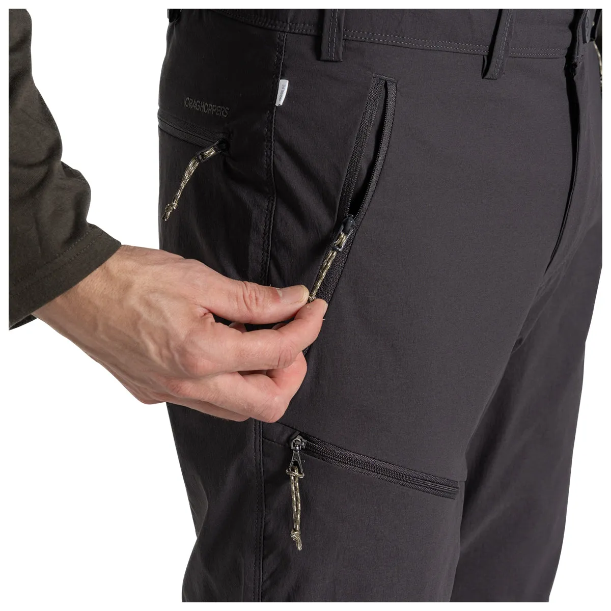 Nosilife Pro Convertible Trousers - Black Pepper Regular Leg