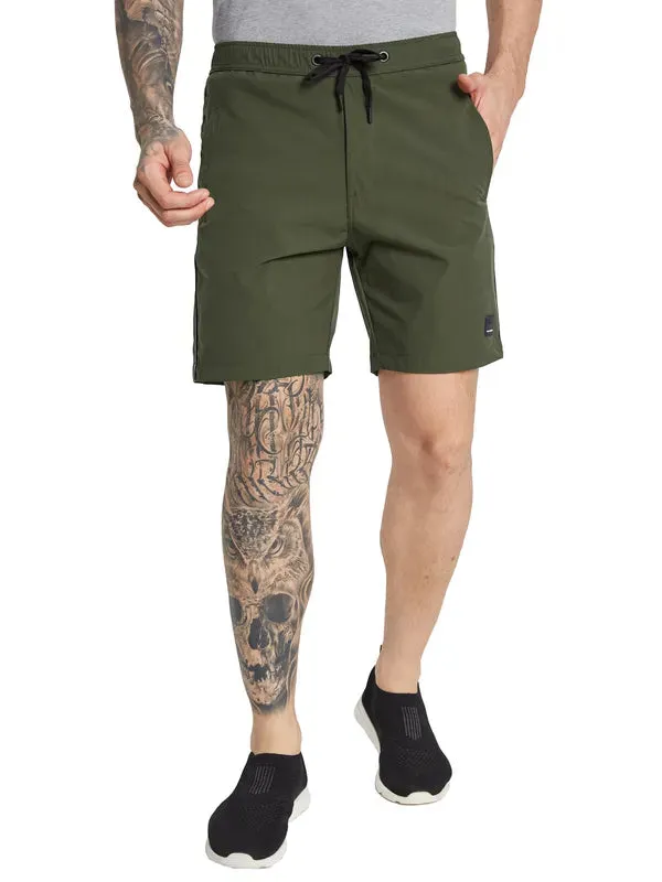 Octave Men Solid Above Knee Regular Fit Mid-Rise Regular Shorts