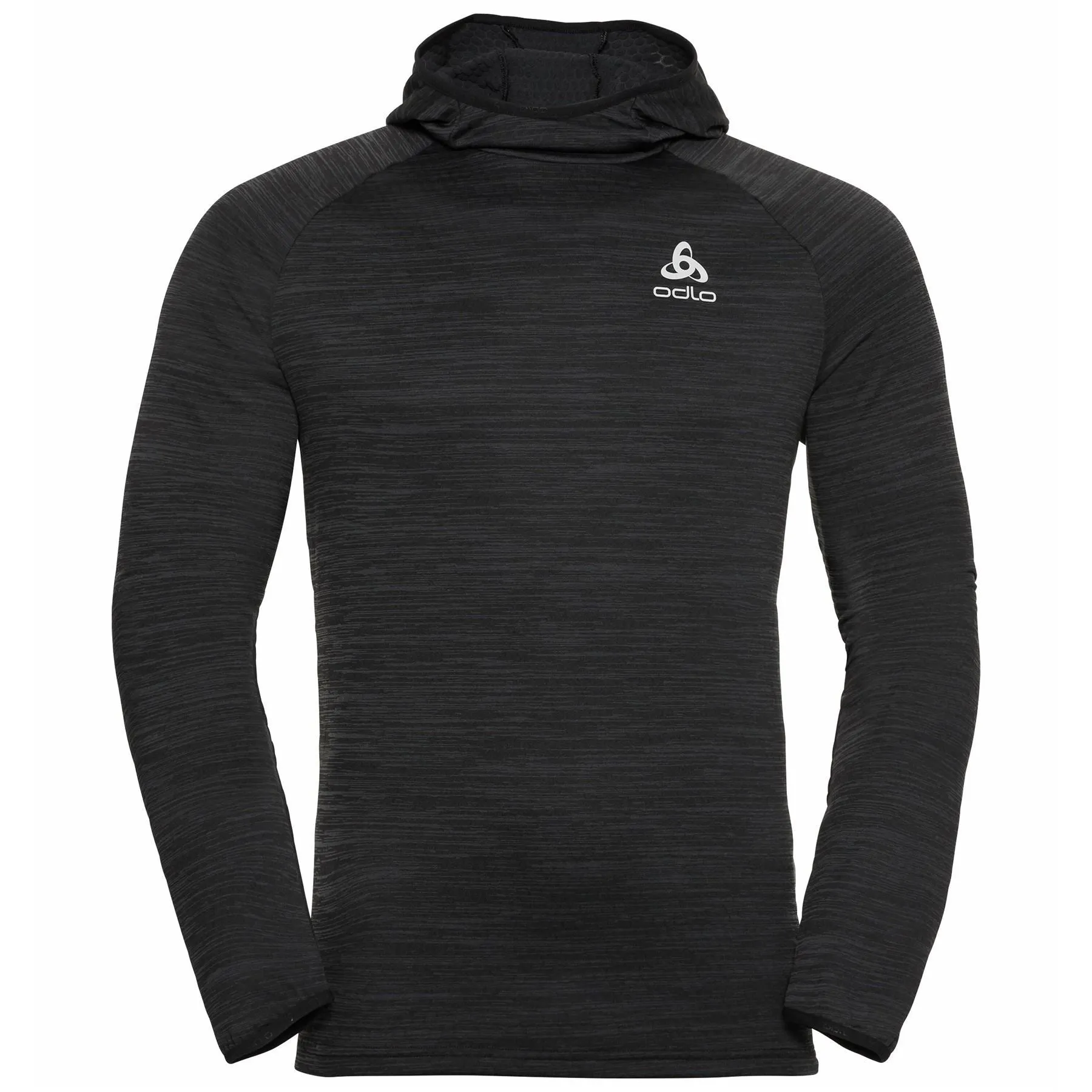 Odlo Millennium Element Men's Running Hoody in Black Melange Light