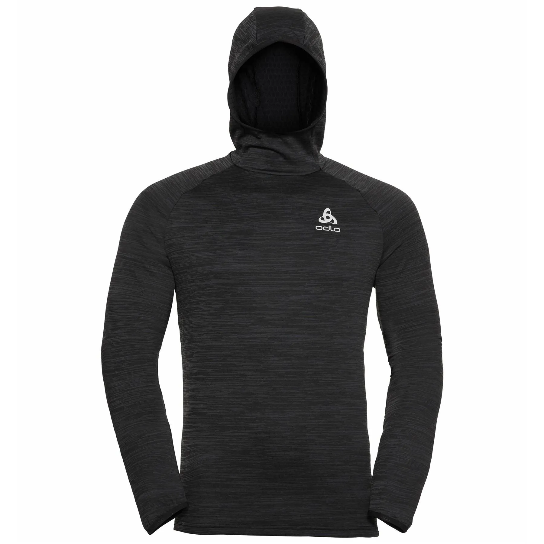 Odlo Millennium Element Men's Running Hoody in Black Melange Light