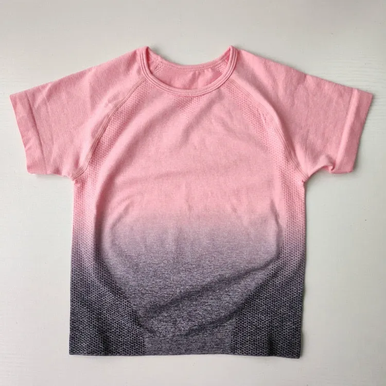 Ombre Seamless Short Sleeve Set