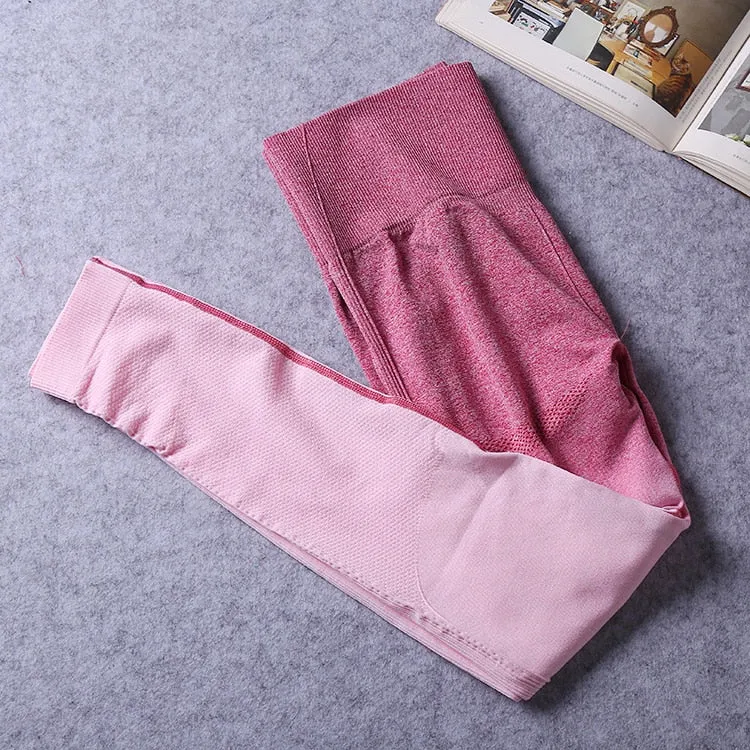 Ombre Seamless Short Sleeve Set
