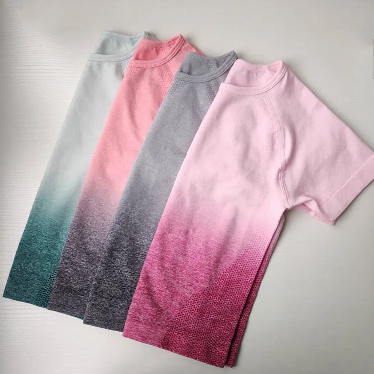 Ombre Seamless Short Sleeve Set