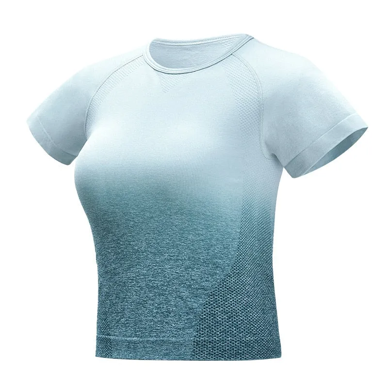 Ombre Seamless Short Sleeve Set