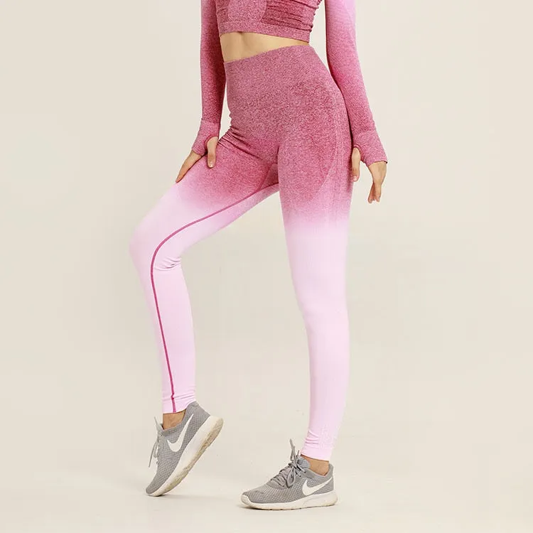 Ombre Seamless Short Sleeve Set