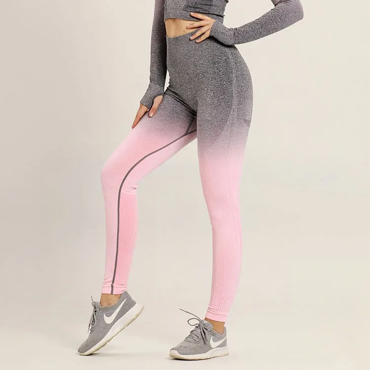 Ombre Seamless Short Sleeve Set