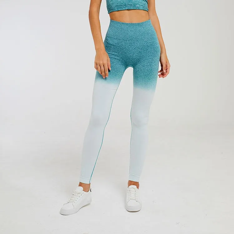 Ombre Seamless Short Sleeve Set