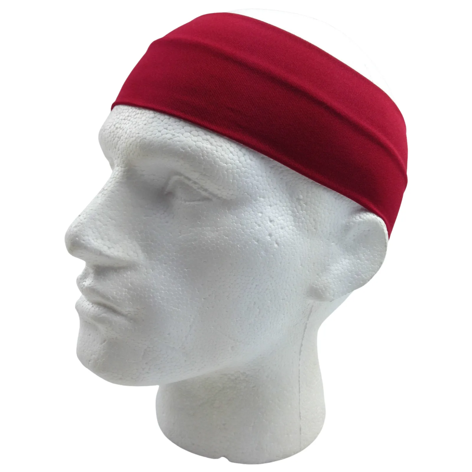 PLAIN HEADBAND Elastic Stretch Sports Yoga Hair Band Unisex 8cm Wide Wrap