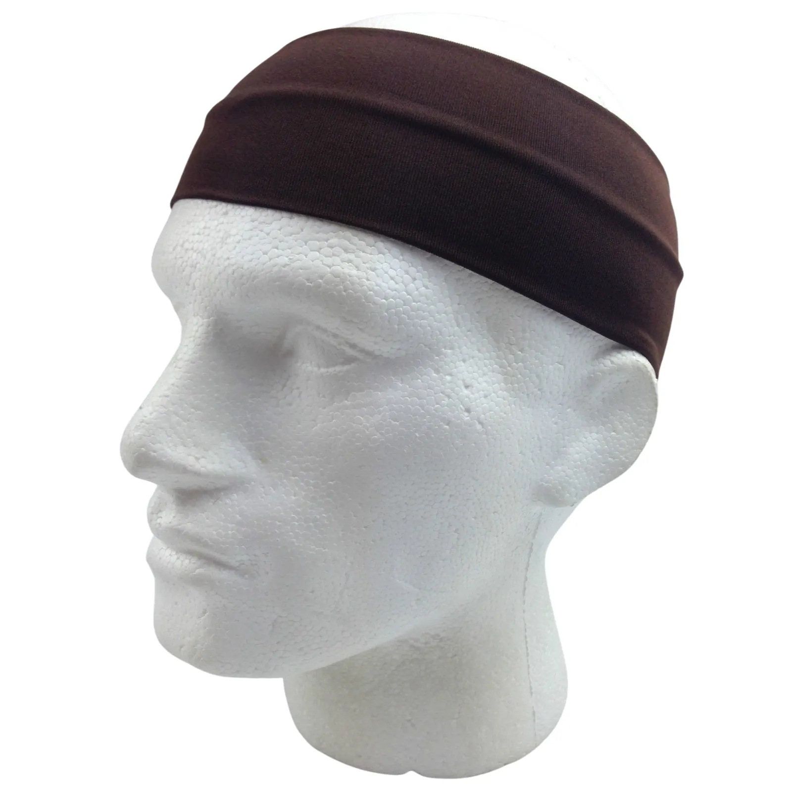 PLAIN HEADBAND Elastic Stretch Sports Yoga Hair Band Unisex 8cm Wide Wrap