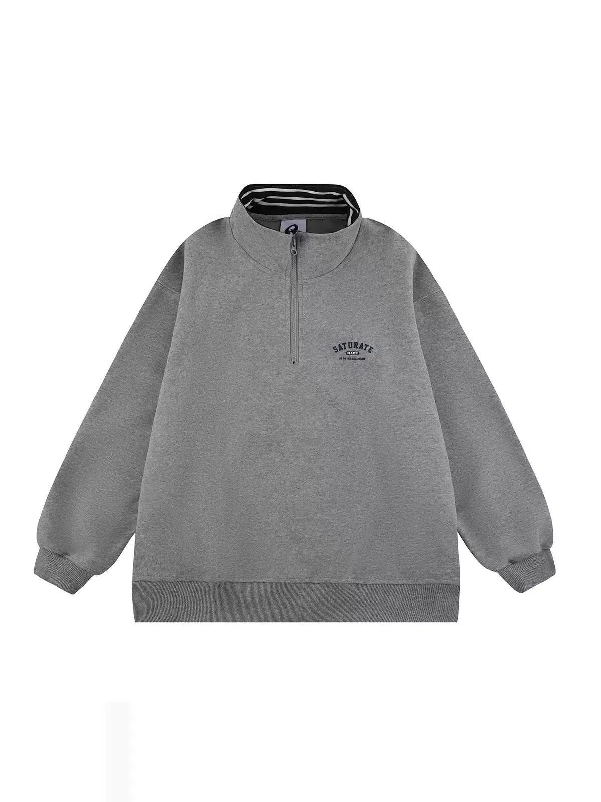Polo Hoodie with Logo Accent