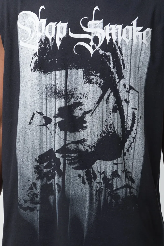 Pop Smoke Muscle Hugger T-Shirt Black