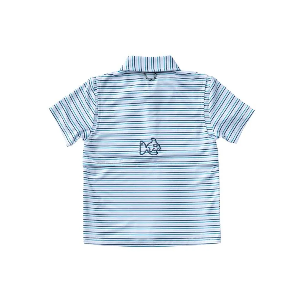 Prodoh Performance Polo in Blueberry Stripe