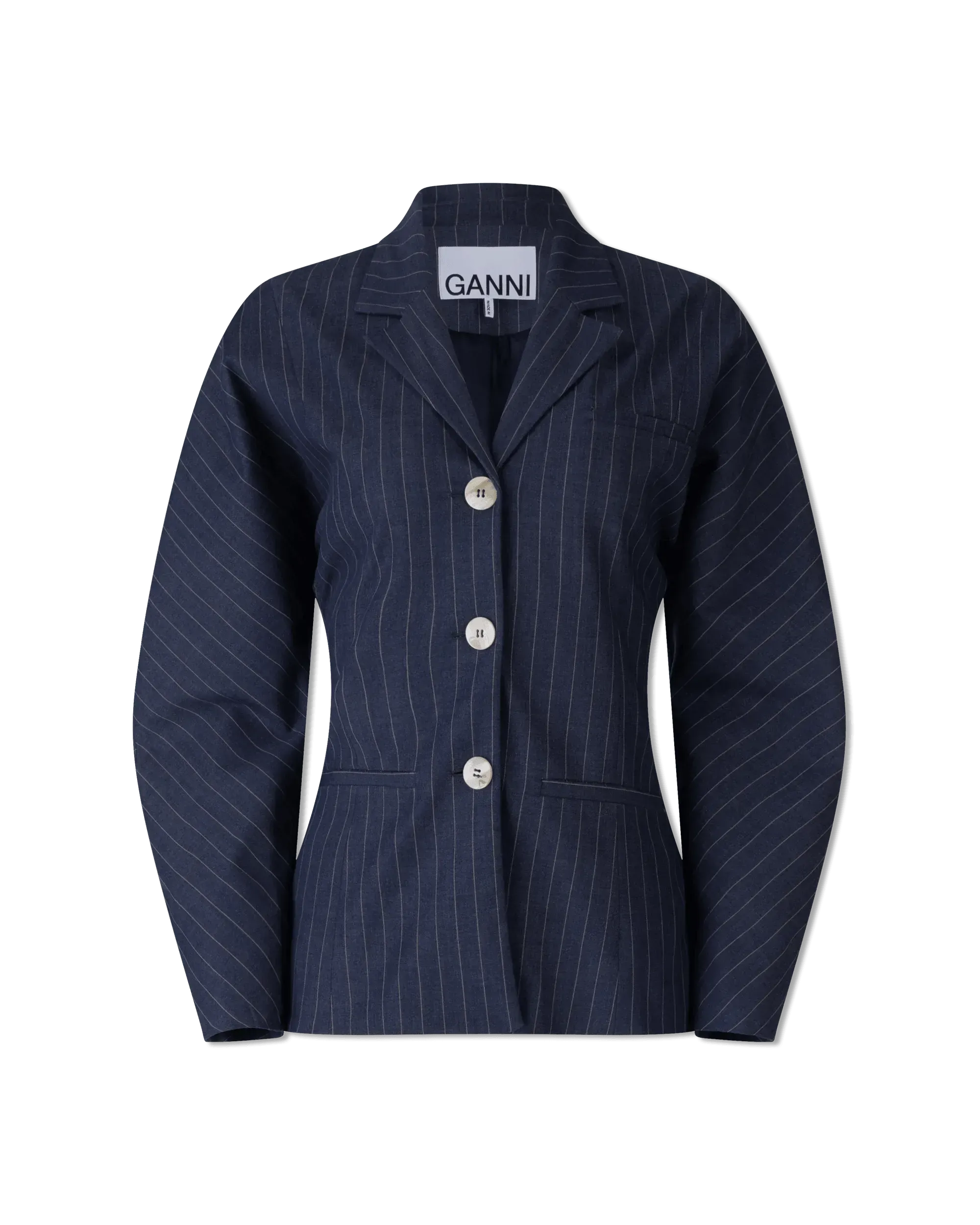 Puffy Sleeve Striped Blazer