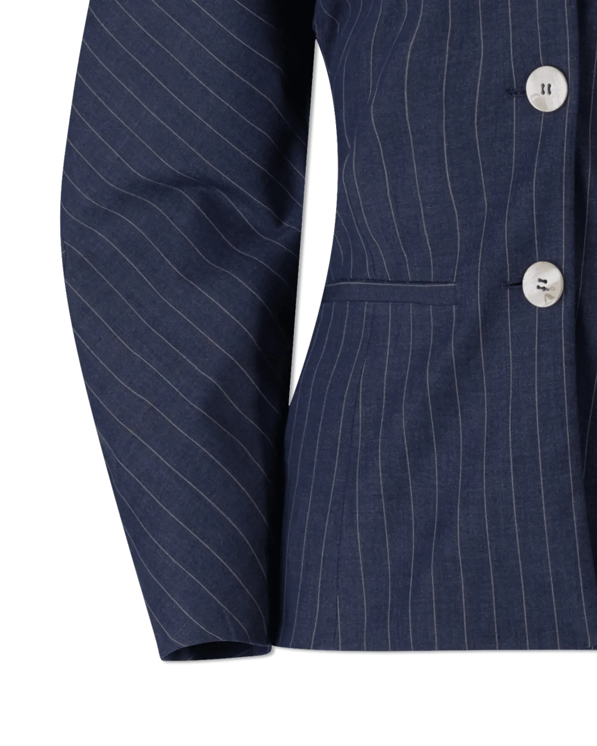 Puffy Sleeve Striped Blazer