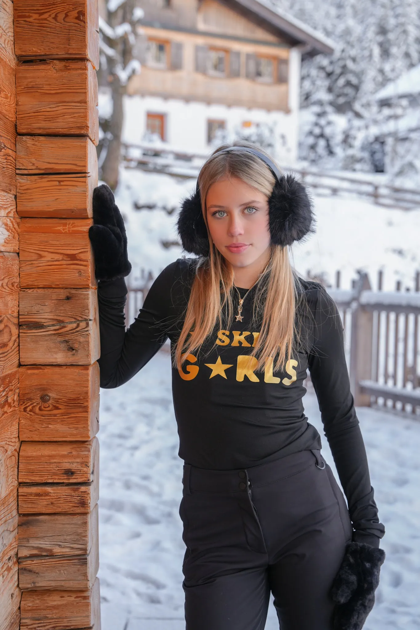 "Snowfall" ski pants black