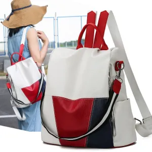 realaiot  New Soft Leather Women's Backpack Outdoor Travel Shoulder Casual Backpack Women's Bag