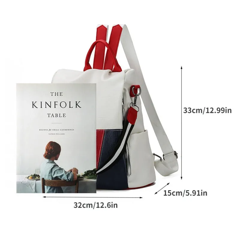 realaiot  New Soft Leather Women's Backpack Outdoor Travel Shoulder Casual Backpack Women's Bag