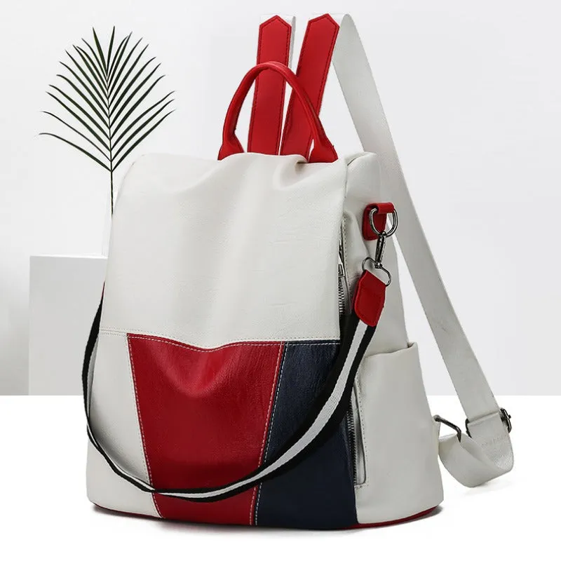 realaiot  New Soft Leather Women's Backpack Outdoor Travel Shoulder Casual Backpack Women's Bag