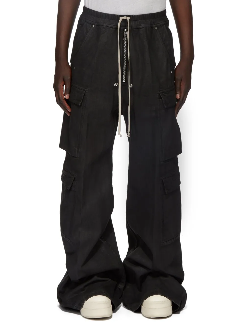 RICK Owens Waxed Double Cargo Jumbo Belas Pants