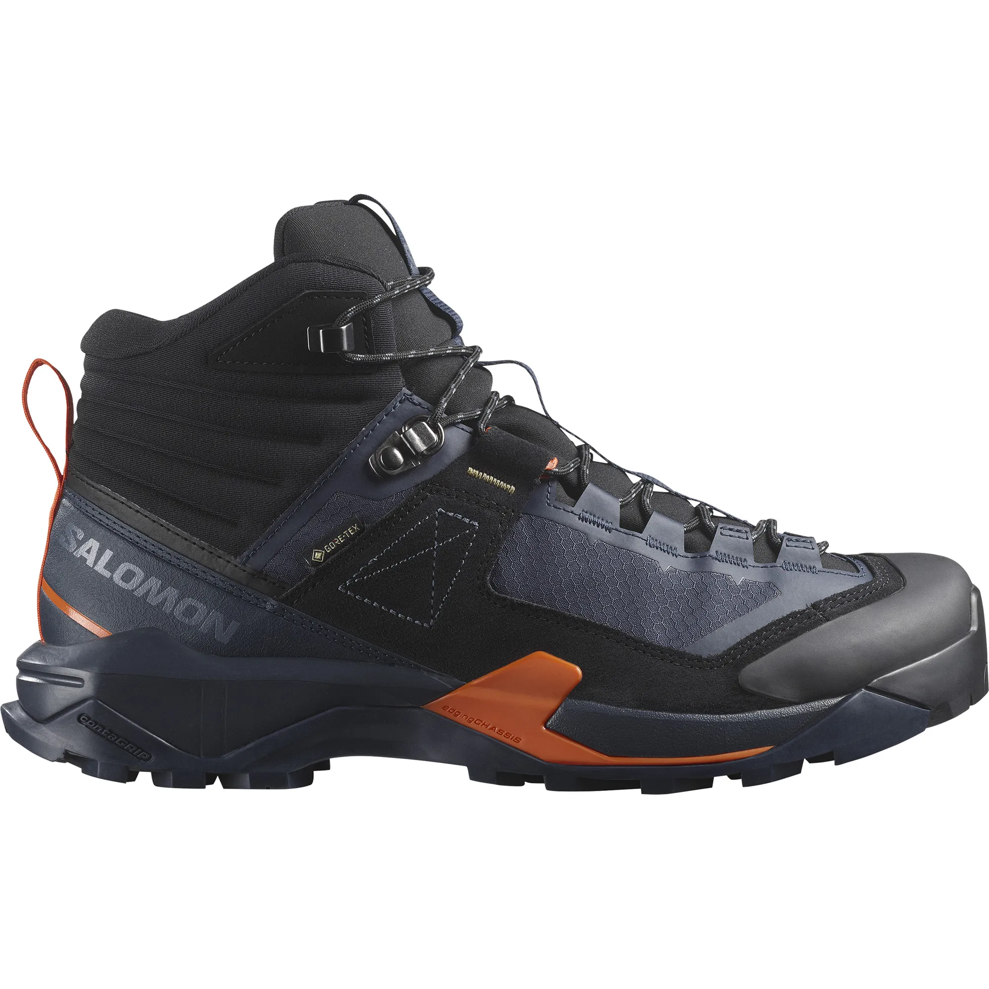 Salomon Men&#x27;s X Ultra Alpine Mid GORE-TEX Blue Nights/Black/Red Orange | Buy Salomon Men&#x27;s X Ultra Alpine Mid GORE-TEX Blue Nights/Black/Red Orange here | Outnorth