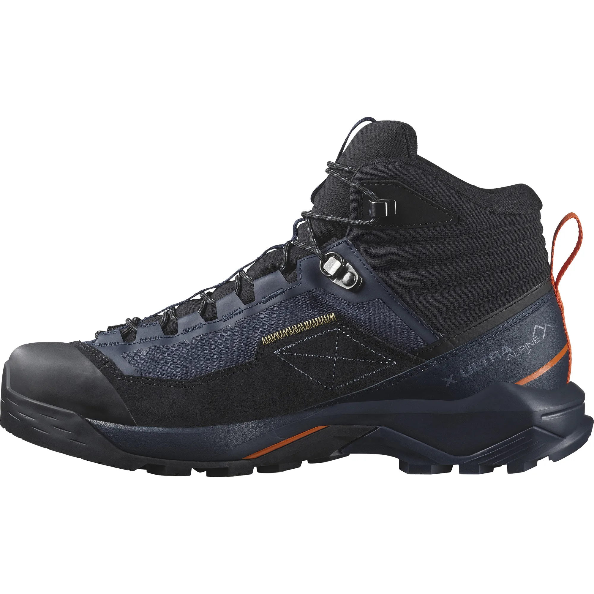 Salomon Men&#x27;s X Ultra Alpine Mid GORE-TEX Blue Nights/Black/Red Orange | Buy Salomon Men&#x27;s X Ultra Alpine Mid GORE-TEX Blue Nights/Black/Red Orange here | Outnorth
