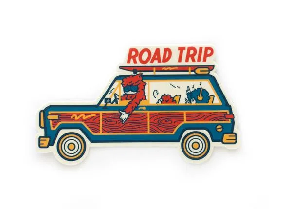 Sasquatch Family Road Trip Vinyl Sticker