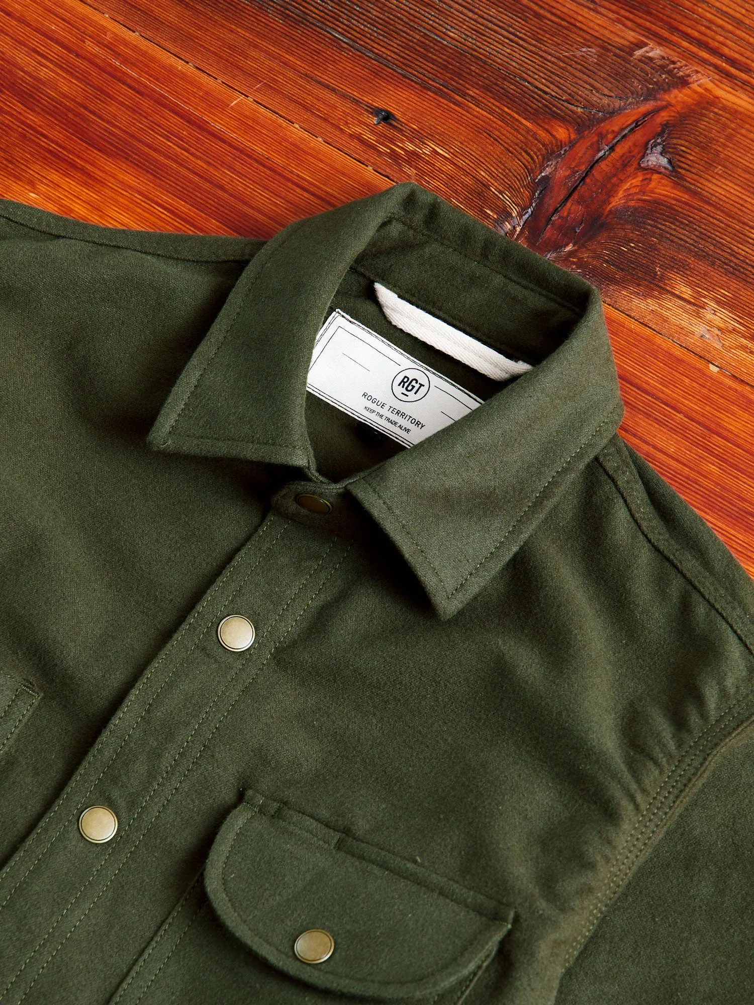 Service Shirt in Olive Flannel