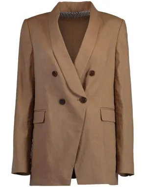 Shawl Collar Double Breasted Blazer
