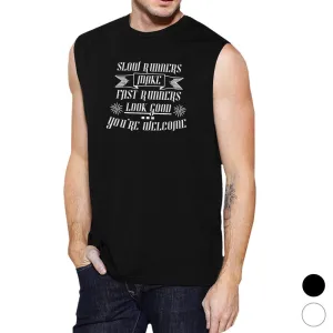 Slow Fast Runners Mens Funny Workout Tank Top Muscle Shirt Gifts