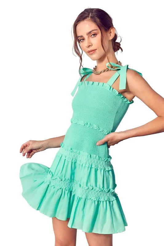 Smocked Tiered Dress