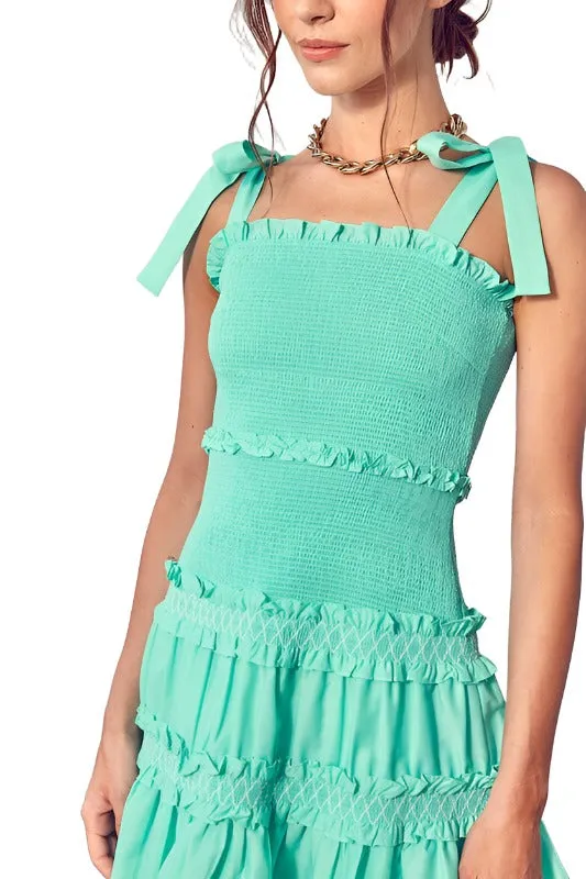 Smocked Tiered Dress