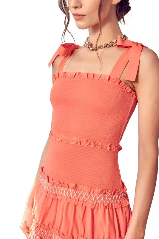 Smocked Tiered Dress
