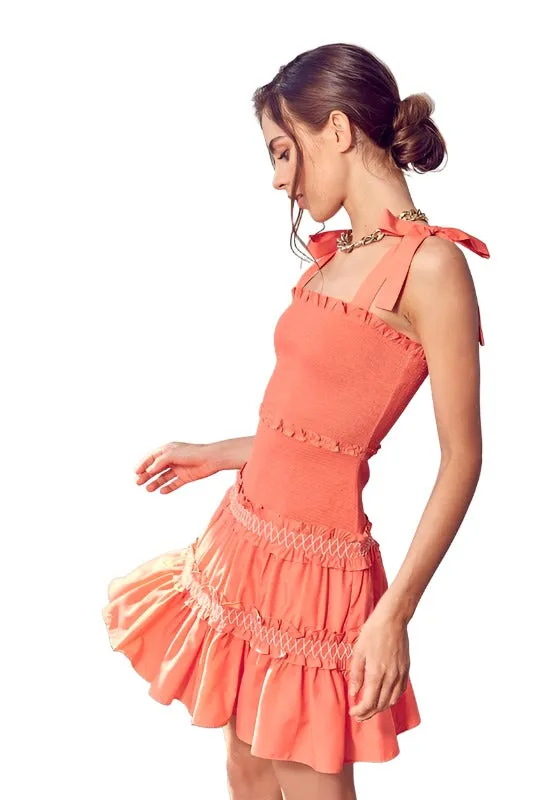 Smocked Tiered Dress