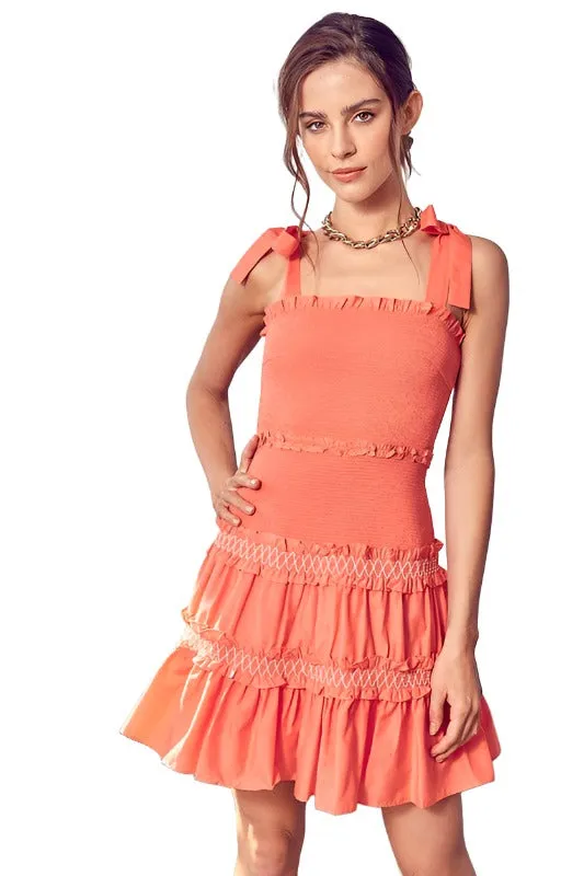 Smocked Tiered Dress