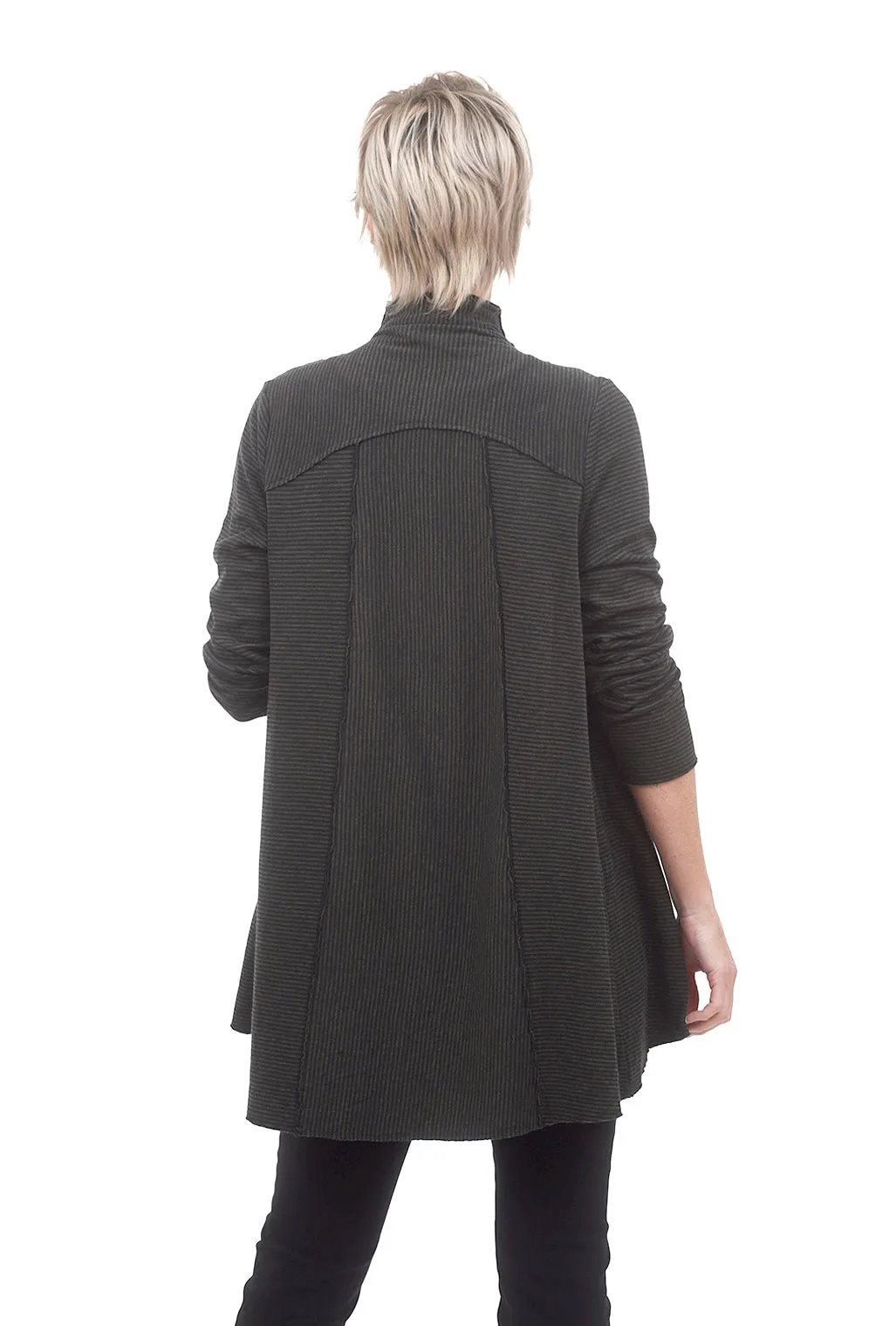 Stripe Donna Cardigan, Citron/Black
