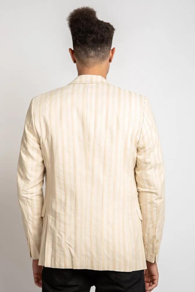 Striped Blazer - Cream