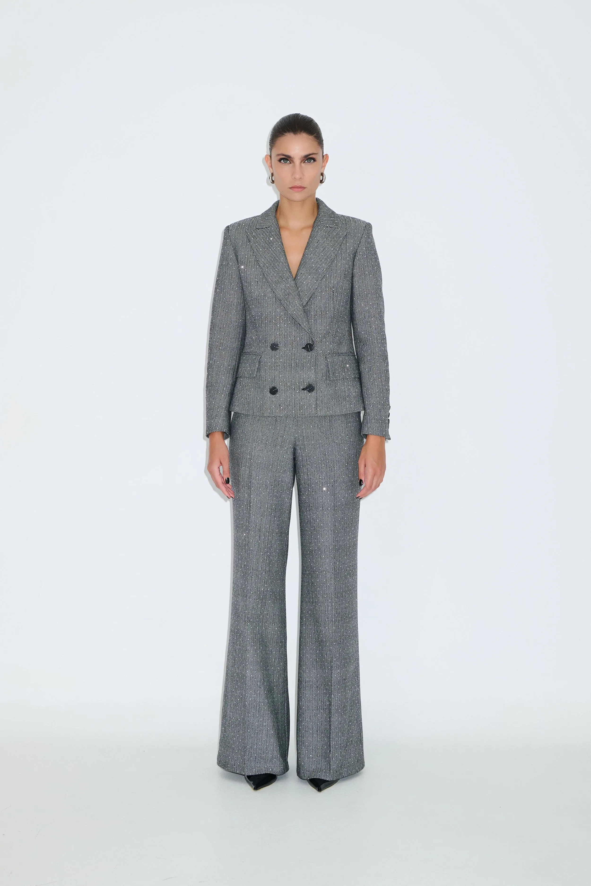 Striped blazer with strass ELYSIA