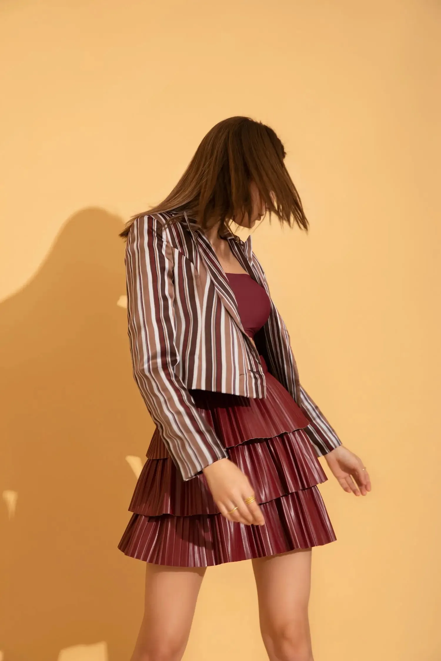 Striped Crop Blazer