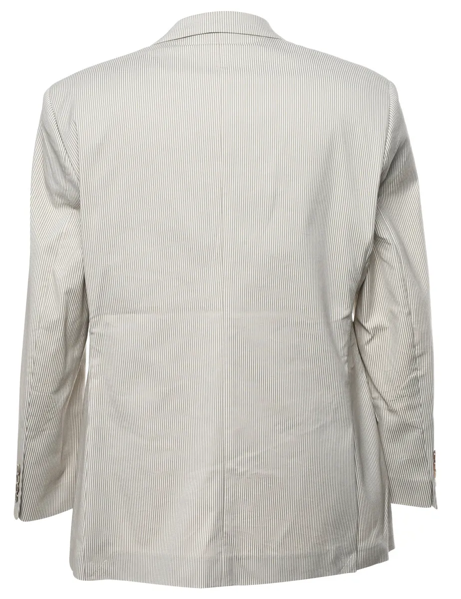 Striped Grey & White Blazer - XL