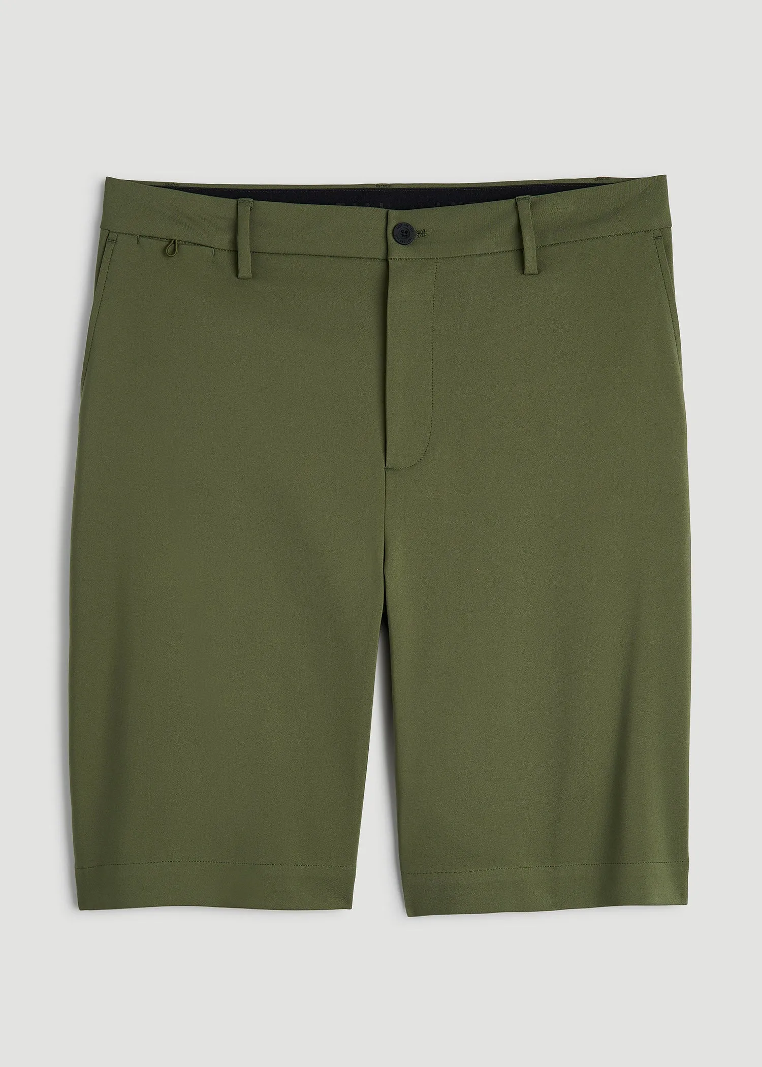 Tech Chino Shorts for Tall Men in Bright Olive