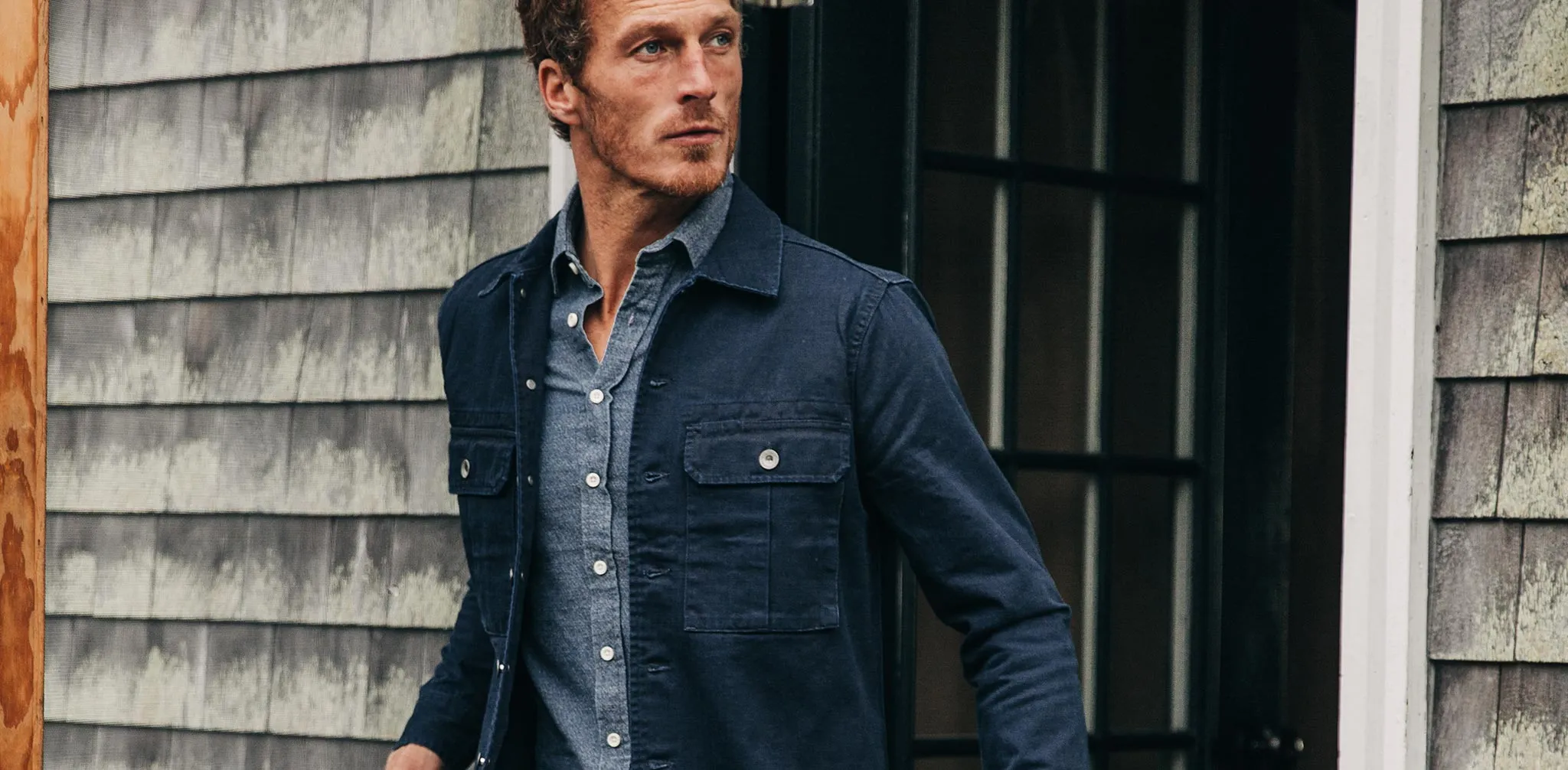 The HBT Jacket in Washed Navy