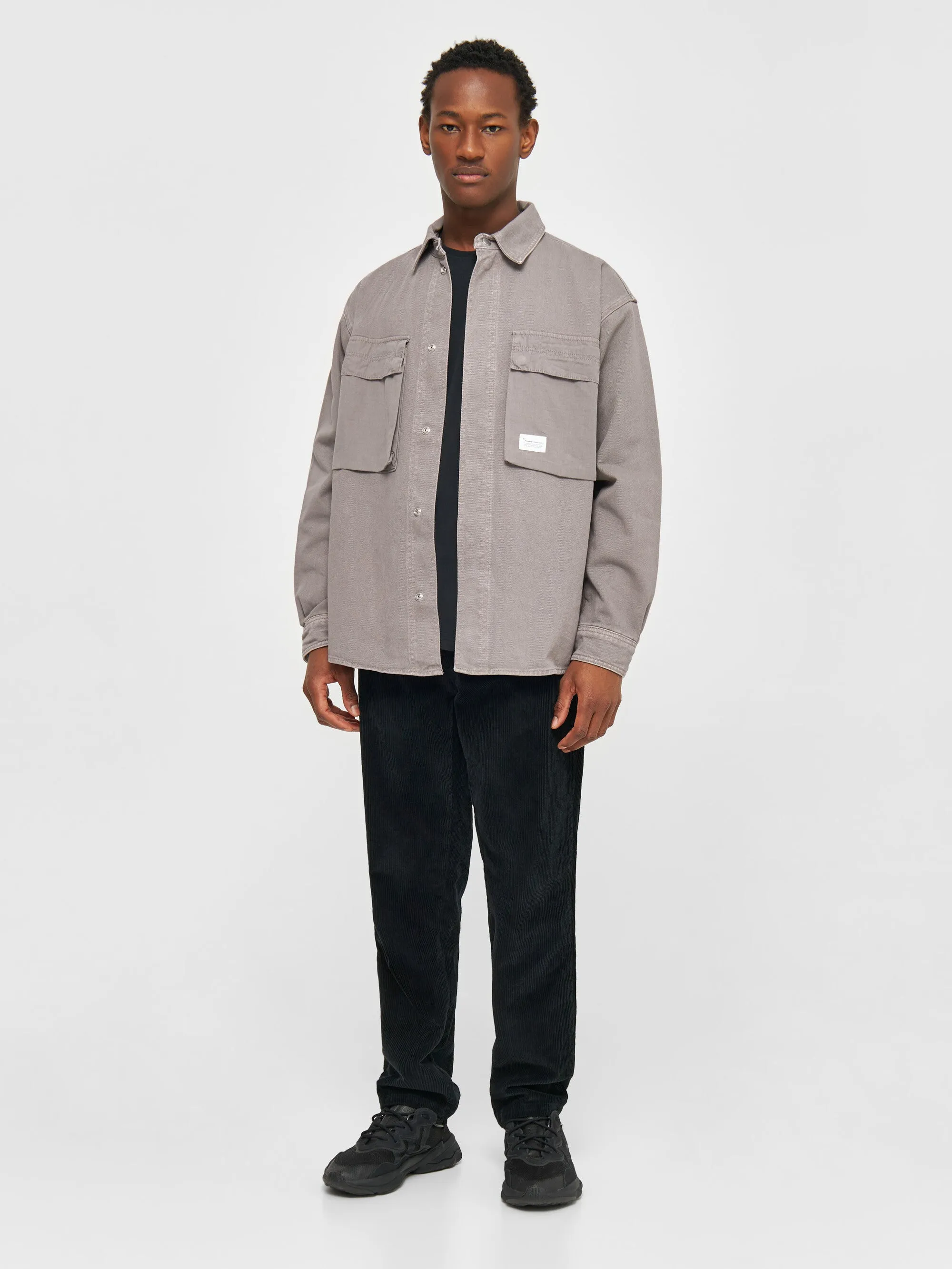Twill loose fit overshirts - Sharkskin